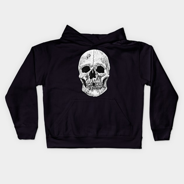 Skull Print - Anatomy Print - Skeleton Kids Hoodie by AnitasArtStore